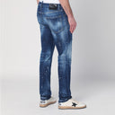 Dsquared2 Faded Blue Jeans With Rips And Splashes