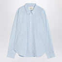 Studio Nicholson Light Blue Salin Shirt In Organic Cotton
