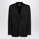 Mm6 Maison Margiela Black Single Breasted Jacket In Wool Blend