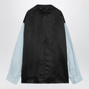 MM6 Maison Margiela blauw/zwart shirt in katoenmengsel