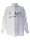 Mm6 maison margiela "firma numerica mm6" camicia asimmetrica