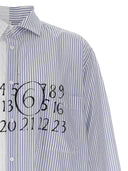 Mm6 maison margiela "firma numerica mm6" camicia asimmetrica
