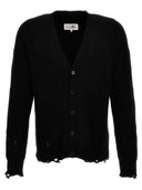 MM6 Maison Margiela verwendete Effekt -Strickjacke