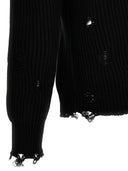 MM6 Maison Margiela verwendete Effekt -Strickjacke