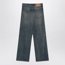 Mm6 Maison Margiela Blue Grey Wide Jeans With Rips