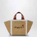 Marni Sillo Small Shopping Bag In Raffia Effect Macramé
