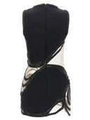 Abito di onda di cristallo di David Koma e mini di tulle