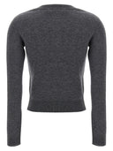 Self Portrait 'Charcoal Black Rose Jumper' Sweater