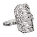 My Way Mini Ring In Silver And Diamonds