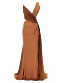 Vestido maxi drapeado de Roberto Cavalli