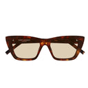 Saint Laurent Lunettes de soleil Sl 276 Mica 064 New Wave Marron/Marron Femme