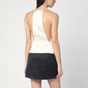The Andamane Top Ivory With Draped Neckline