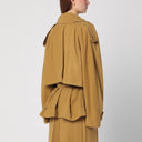 The Andamane Double Breasted Overcoat In Ochre Yellow