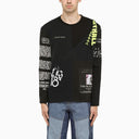 Marine Serre Black Patchwork Effect T Shirt