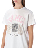 Ganni T-shirts Et Polos Blanc