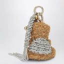 Hibourama Teddy Mix Charm avec cristaux argentés