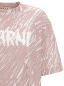 Marni Logo Print Cropped T Shirt