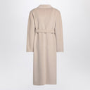 Max Mara Beige Double Breasted Coat In Wool And Cashmere