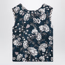 Max Mara Timeless Blue Sleeveless Blue Top