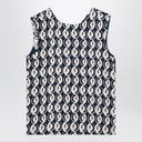 Max Mara Timeless Blue Sleeveless Blue Top