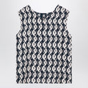 Max Mara Timeless Blue Sleeveless Blue Top