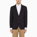 Pt Torino Navy Blue Single Breasted Jacket In Wool Blend