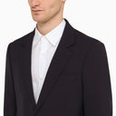 Pt Torino Navy Blue Single Breasted Jacket In Wool Blend
