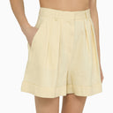 I pantaloncini rina in lino giallo chiaro Andamane