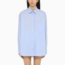 La miscela di cotone a righe a strisce azzurra Andamane