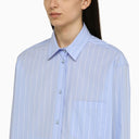 La miscela di cotone a righe a strisce azzurra Andamane