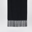 Sciarpa nera in marmo più alta con frange