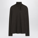 Lemaire Brown Turtleneck With Integrated Scarf