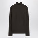 Lemaire Brown Turtleneck With Integrated Scarf