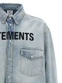 Camicia da ricamo logo Vetements