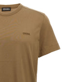 T-shirt de broderie de logo Zegna