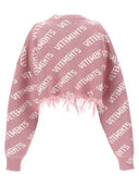 Vetementsの象徴的なLurex Monogramの作物セーター