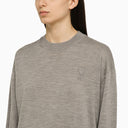Ami Paris Grey Wool Ami De Coeur Sweater