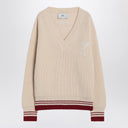 Ami Paris Ami De Coeur Cream Colour Sweater