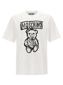 Maglietta di stampa logo Moschino