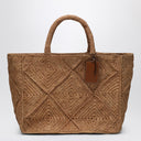 Manebí Large Sunset Light Brown Bag In Raffia