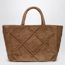 Manebí Large Sunset Light Brown Bag In Raffia