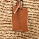 Manebí Brown Basket Bag In Raffia And Leather