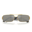 Versace Lunettes de soleil Ve2257 100230 Or/Vert Argent Miroir Unisexe