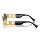 Versace Lunettes de soleil Ve2264 100230 Or/Vert Argent Miroir Unisexe
