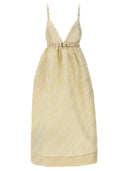 Ganni 'Off White Stripe Strap' Dress