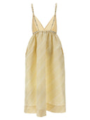 Ganni 'Off White Stripe Strap' Dress