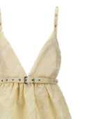 Ganni 'Off White Stripe Strap' Dress