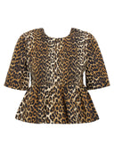 Ganni Leopard Blouse