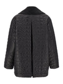 Ganni 'Black brillante colcha midi' chaqueta