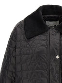 Ganni 'Black brillante colcha midi' chaqueta